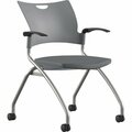 9To5 Seating CHAIR, NSTNG, PLSTC, GY/SR NTF1320A12SFP14